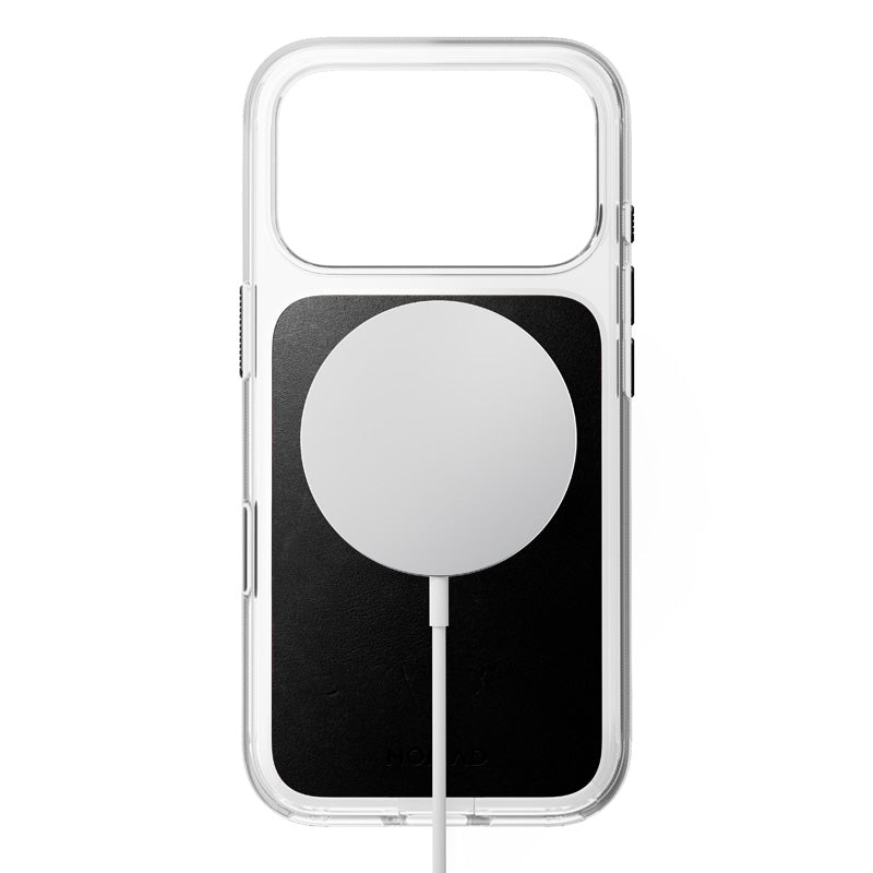 Funda transparente de cuero Horween iPhone 18 Pro / iPhone 17 Pro Negro