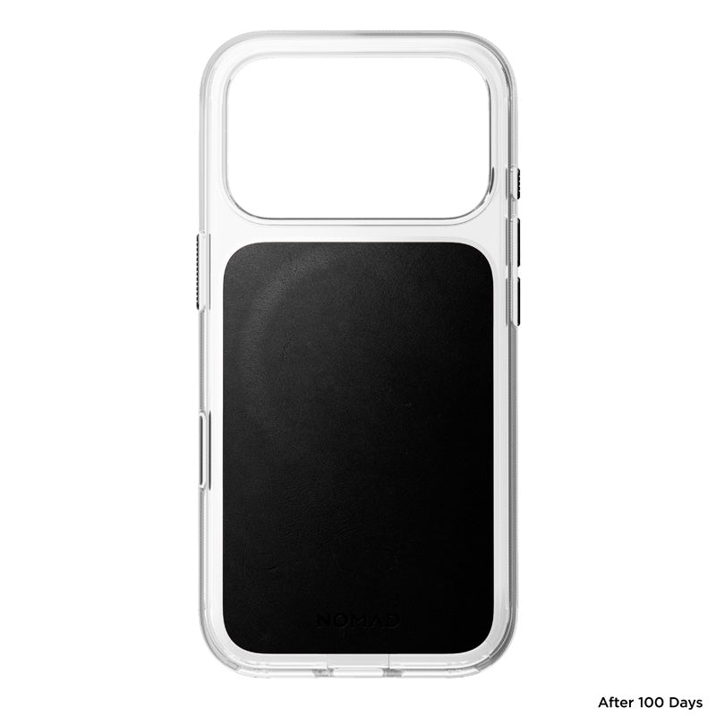 Funda transparente de cuero Horween iPhone 18 Pro / iPhone 17 Pro Negro
