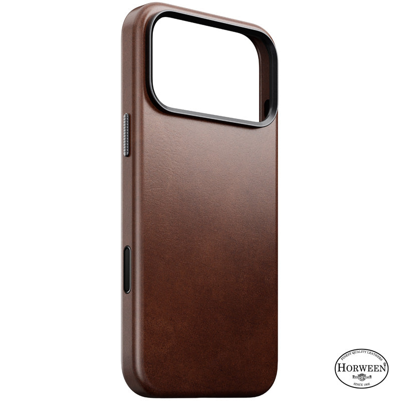 Funda de piel Horween tradicional iPhone 18 Pro Max Rustic Brown