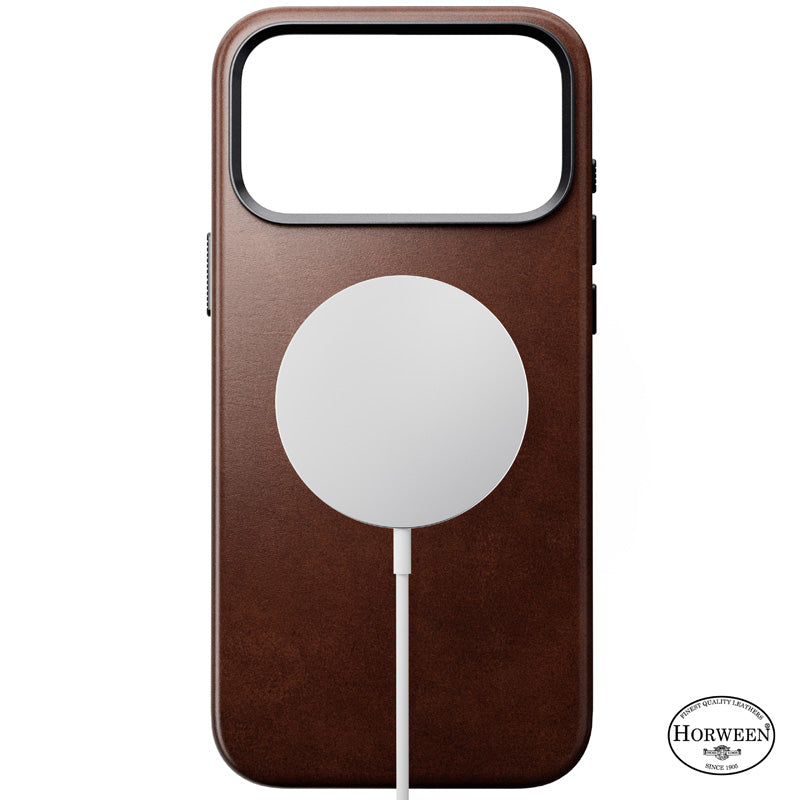 Funda de piel Horween tradicional iPhone 18 Pro Max Rustic Brown