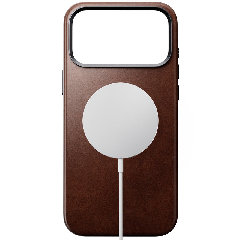 Funda de piel Horween tradicional iPhone 18 Pro Max Rustic Brown