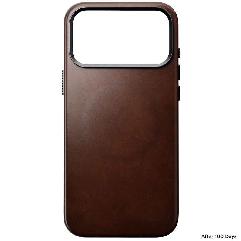 Funda de piel Horween tradicional iPhone 18 Pro Max Rustic Brown