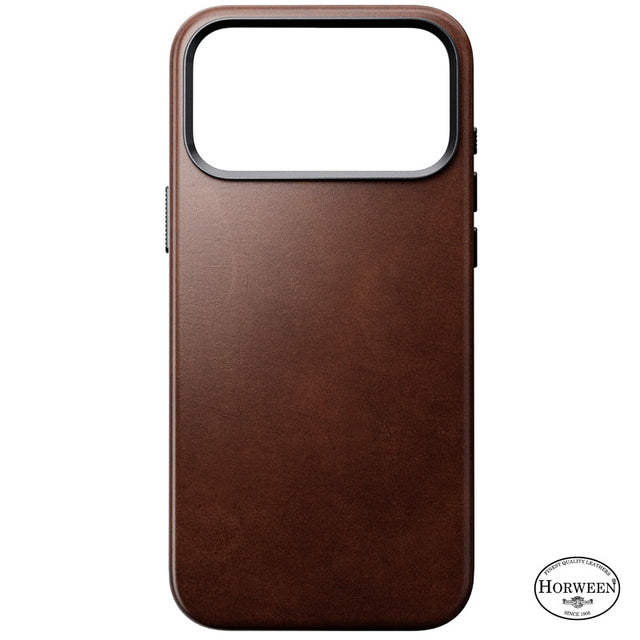 Funda de piel Horween tradicional iPhone 18 Pro Max Rustic Brown