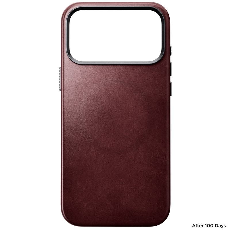 Funda Traditional Horween de cuero iPhone 18 Pro Max Burgundy