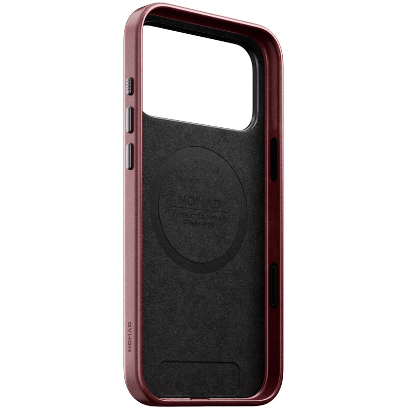 Funda Traditional Horween de cuero iPhone 18 Pro Max Burgundy