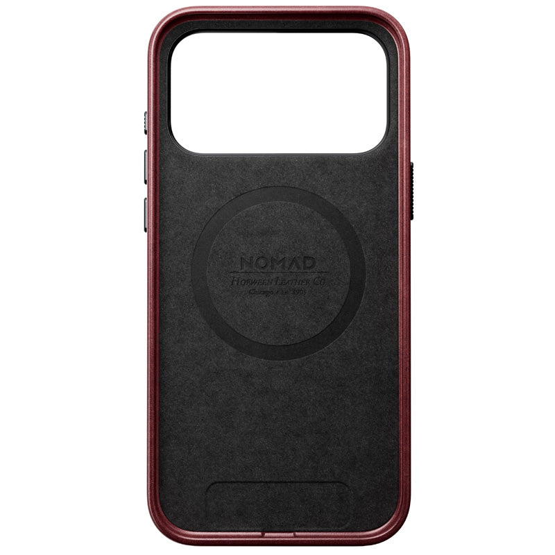 Funda Traditional Horween de cuero iPhone 18 Pro Max Burgundy