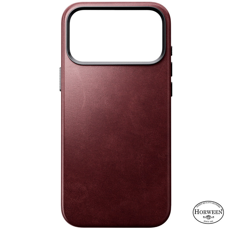 Funda Traditional Horween de cuero iPhone 18 Pro Max Burgundy