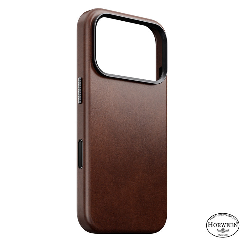 Funda tradicional de cuero Horween iPhone 18 Pro Rustic Brown