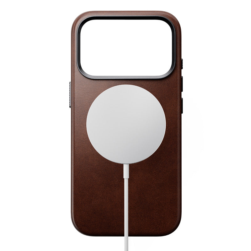 Funda tradicional de cuero Horween iPhone 18 Pro Rustic Brown