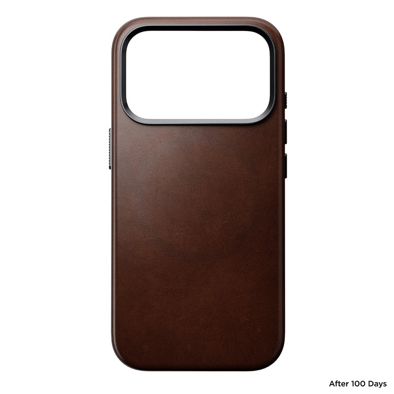 Funda tradicional de cuero Horween iPhone 18 Pro Rustic Brown