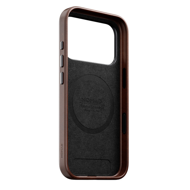 Funda tradicional de cuero Horween iPhone 18 Pro Rustic Brown