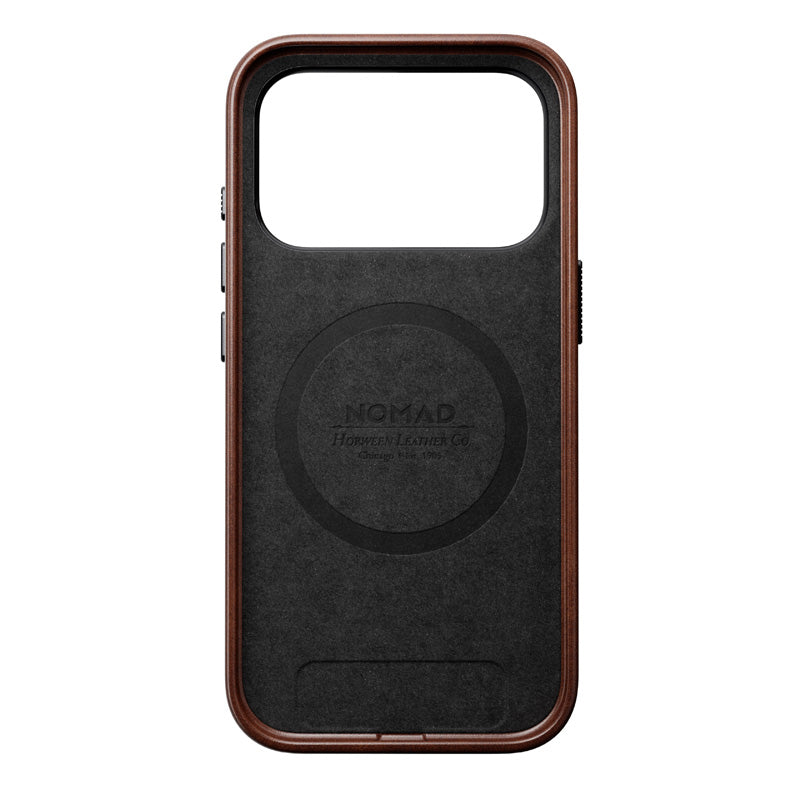 Funda tradicional de cuero Horween iPhone 18 Pro Rustic Brown