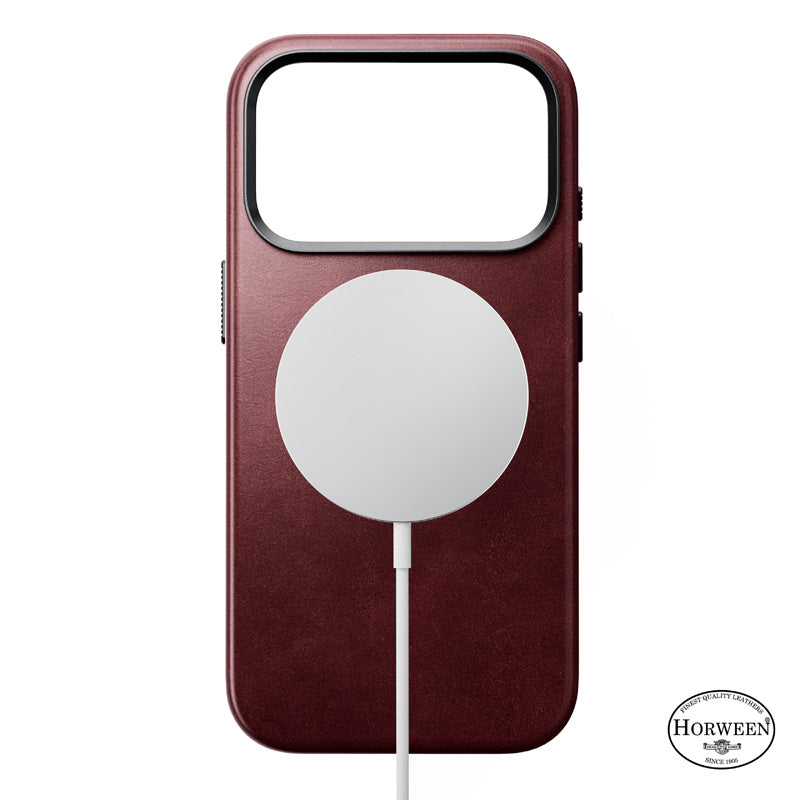 Funda de piel Horween Traditional iPhone 18 Pro Burgundy