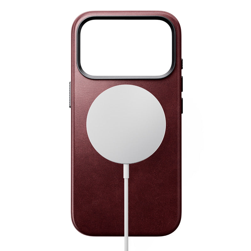 Funda de piel Horween Traditional iPhone 18 Pro Burgundy