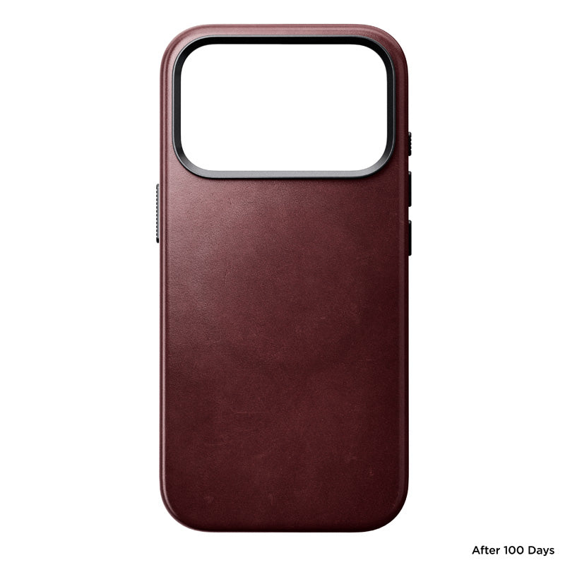Funda de piel Horween Traditional iPhone 18 Pro Burgundy