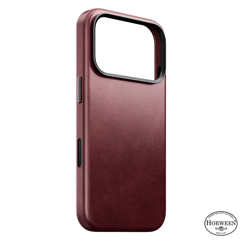 Funda de piel Horween Traditional iPhone 18 Pro Burgundy