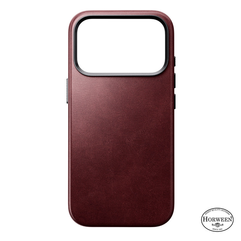 Funda de piel Horween Traditional iPhone 18 Pro Burgundy