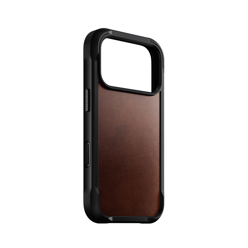 Funda Rugged de cuero iPhone 18 Pro / 17 Pro Rustic Brown