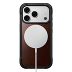 Funda Rugged de cuero iPhone 18 Pro / 17 Pro Rustic Brown