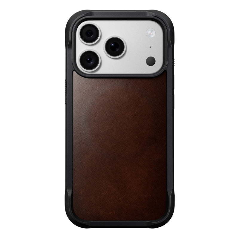 Funda Rugged de cuero iPhone 18 Pro / 17 Pro Rustic Brown