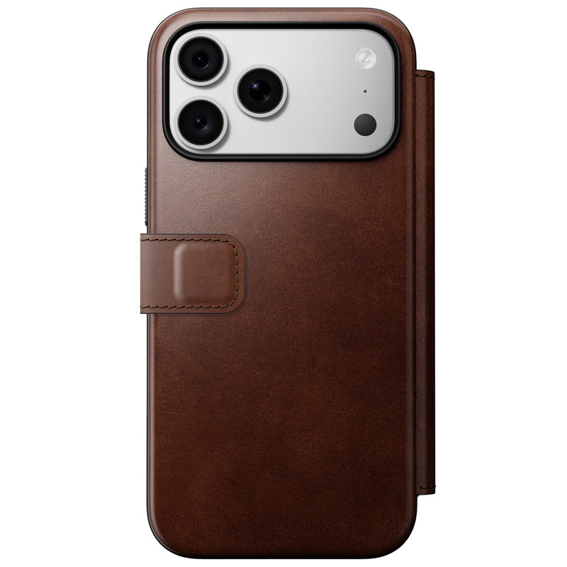 Folio de Cuero Modern Horween iPhone 18 Pro Max / 17 Pro Max Rustic Brown