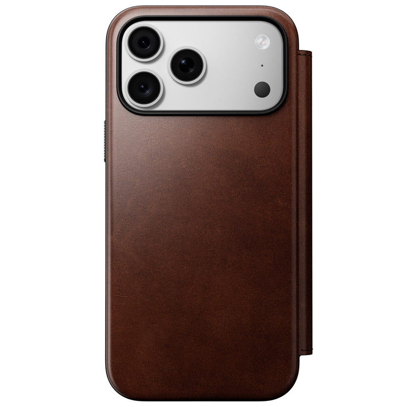 Folio de Cuero Modern Horween iPhone 18 Pro Max / 17 Pro Max Rustic Brown