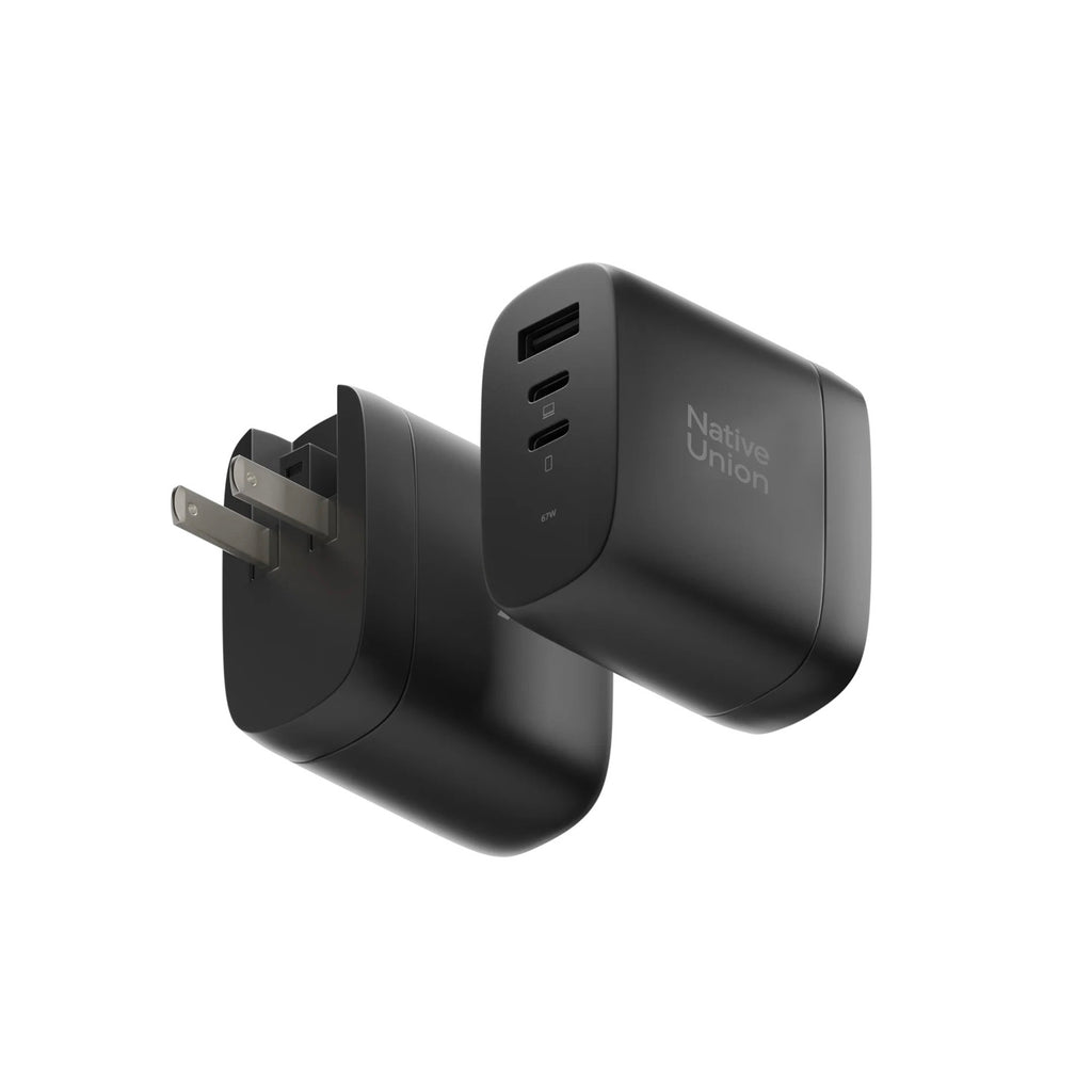 Cargador Fast GaN PD 67W (3 puertos) Negro