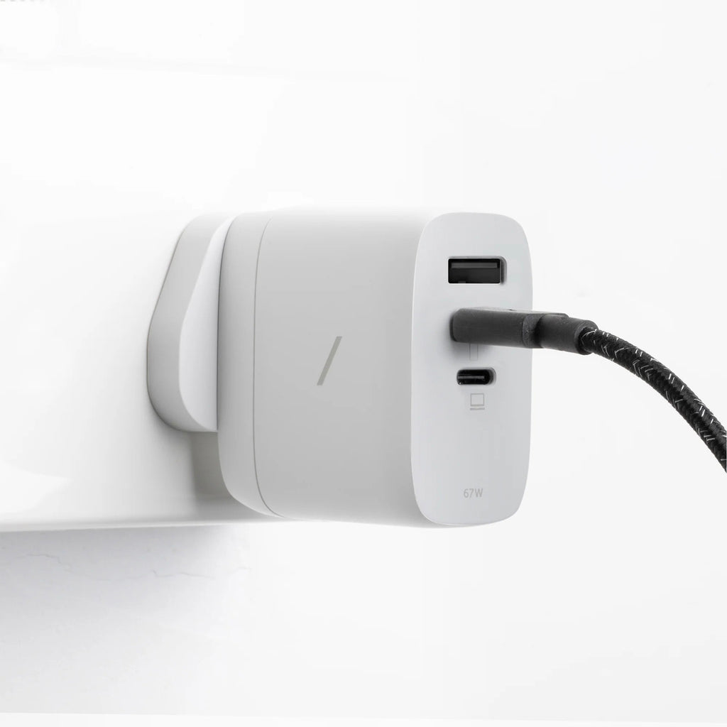 Cargador Fast GaN PD 67W (3 puertos) Blanco