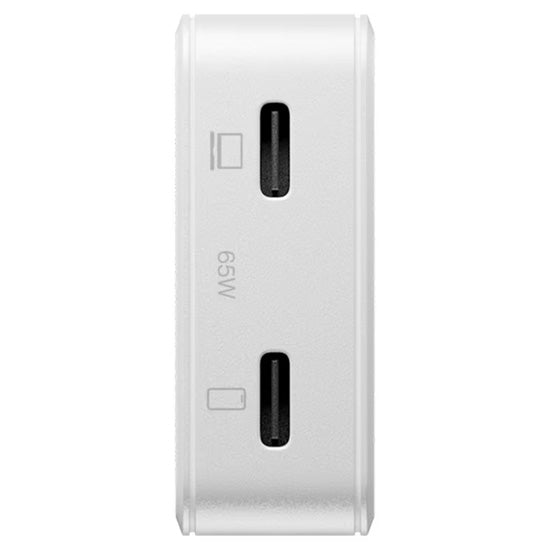 Cargador Pocket GaN 65 W USB-C doble Blanco