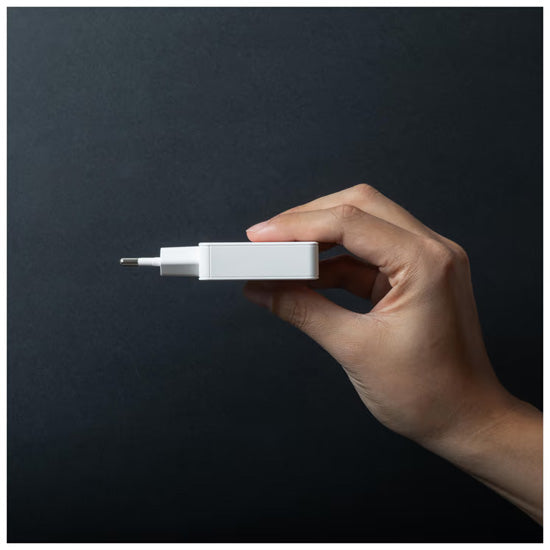Cargador Pocket GaN 65 W USB-C doble Blanco
