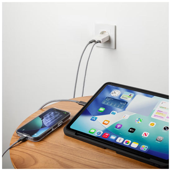 Cargador Pocket GaN 65 W USB-C doble Blanco