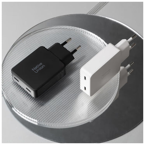 Cargador Pocket GaN 65 W USB-C doble Blanco
