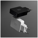 Cargador Pocket GaN 65 W USB-C doble Blanco