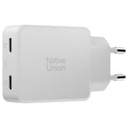 Cargador Pocket GaN 65 W USB-C doble Blanco