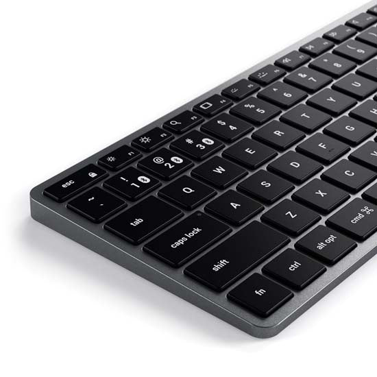 Teclado Slim X1 Bluetooth Retroiluminado QWERTY Space Gray
