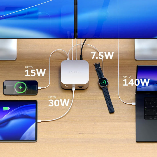 CubeDock™ Thunderbolt 5 con carcasa SSD Plata