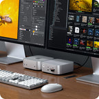 CubeDock™ Thunderbolt 5 con carcasa SSD Plata