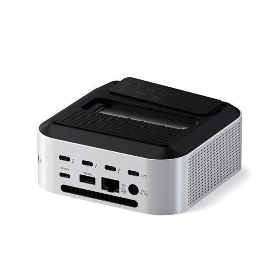CubeDock™ Thunderbolt 5 con carcasa SSD Plata