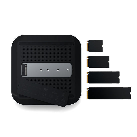 CubeDock™ Thunderbolt 5 con carcasa SSD Plata