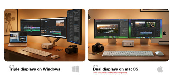 CubeDock™ Thunderbolt 5 con carcasa SSD Plata