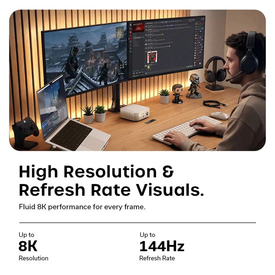 CubeDock™ Thunderbolt 5 con carcasa SSD Plata