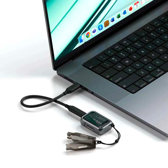 Carcasa USB-C Mini NVMe SSD Space Gray