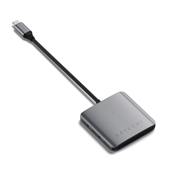 Hub USB-C de 4 puertos con PD gris espacial