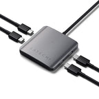 Hub USB-C de 4 puertos con PD gris espacial