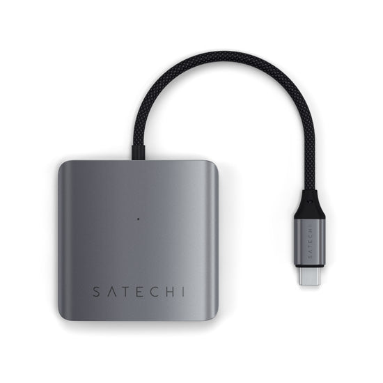 Hub USB-C de 4 puertos con PD gris espacial