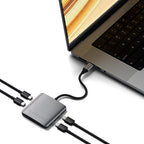 Hub USB-C de 4 puertos con PD gris espacial