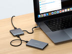 Hub USB-C de 4 puertos con PD gris espacial
