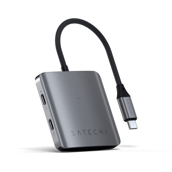 Hub USB-C de 4 puertos con PD gris espacial