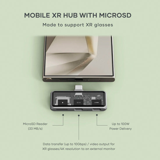 Hub XR Móvil con lector microSD Space Gray