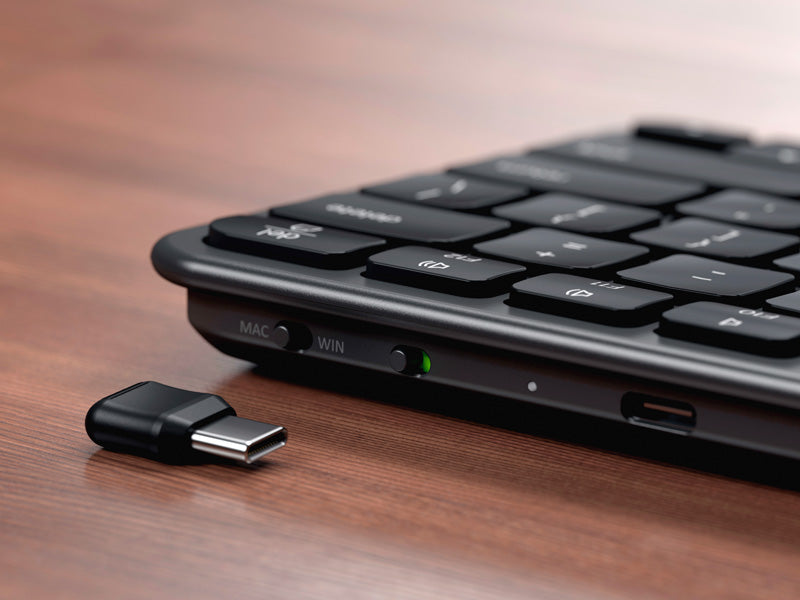 Teclado inalámbrico AZERTY SLIM EX1 Negro Espacial